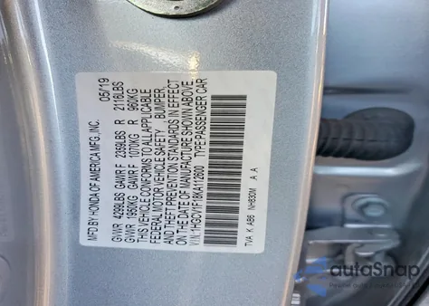 2019 Honda Accord Lx from USA, damaged, VIN 1HGCV1F18KA112600